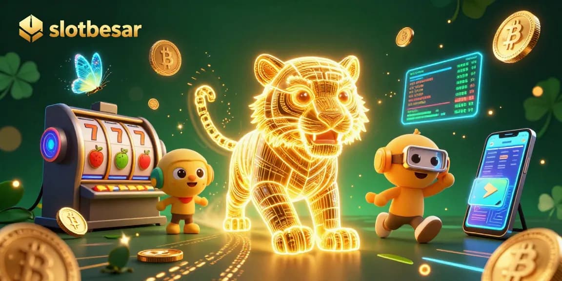 Experience the thrill of slotbesar with vibrant slot reels and neon energy in this digital casino.