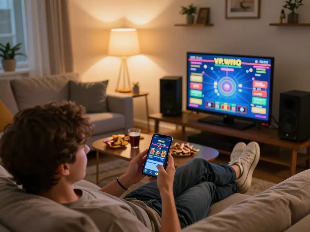 Engaging with the vipwin casino app on a smartphone for an exciting online gaming experience