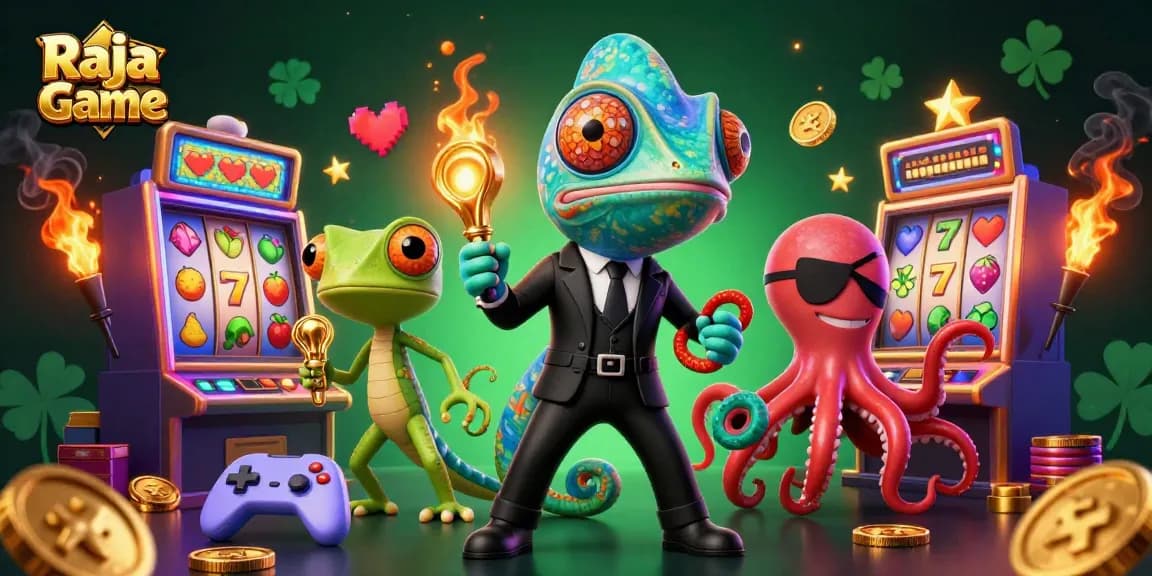 Engage in thrilling gameplay with Raja Game's colorful slot machines and dynamic characters.