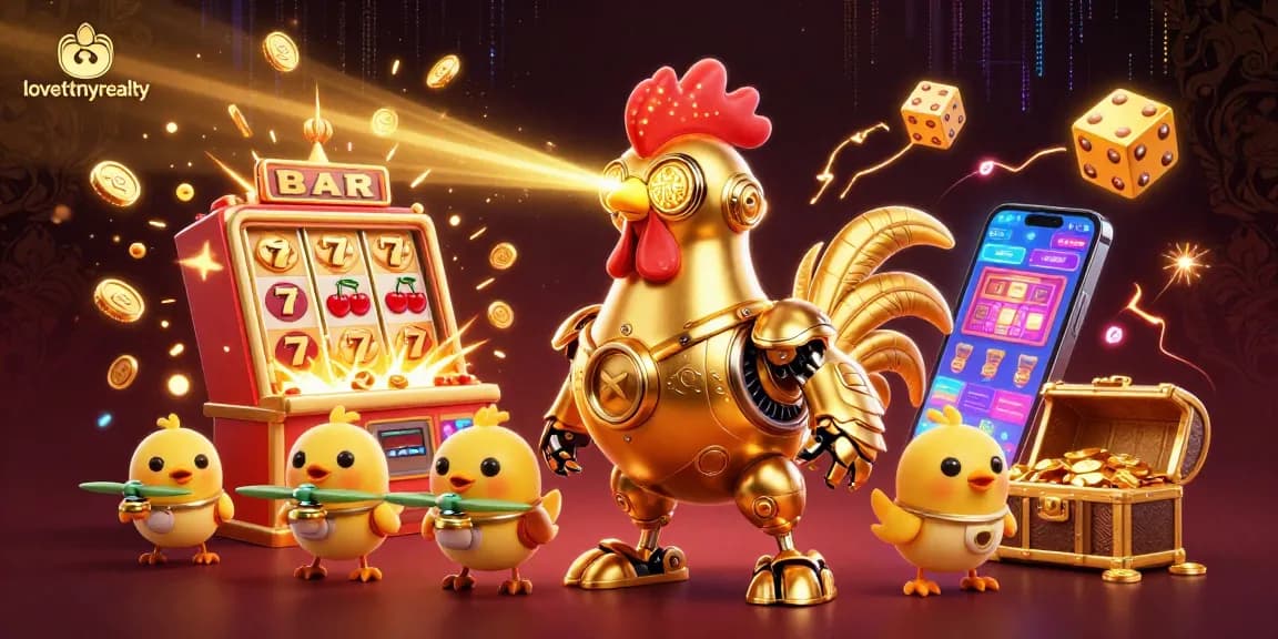 Mengalami serunya bermain slot dengan lovettnyrealty melalui ilustrasi kasino yang megah dan penuh warna.