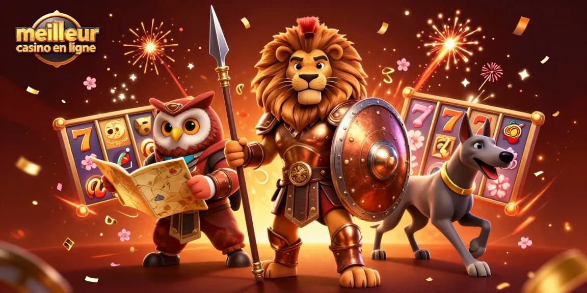 Découvrez le monde palpitant du meilleur casino en ligne avec notre scène 3D captivante illustrant des éléments de jeu dynamiques.