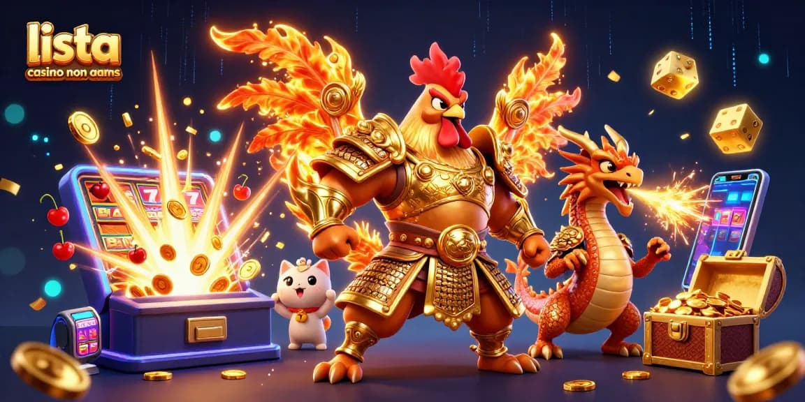 Gioca a giochi emozionanti su lista casino non aams con personaggi vivaci e elementi dinamici in una scena colorata.