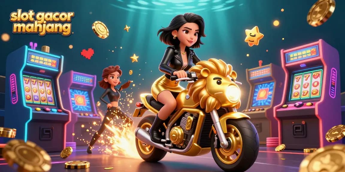 Engage with slot gacor mahjong in this dynamic scene featuring vibrant 3D characters and casino elements.