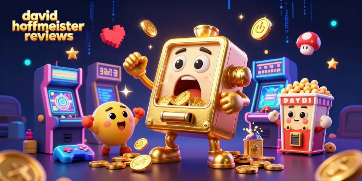 Spin big with the vibrant scene showcasing david hoffmeister reviews and animated casino elements.