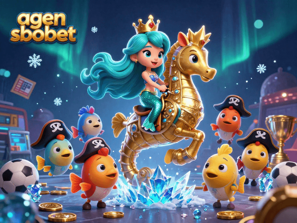 Engage in exciting sports betting adventures with agen sbobet featured in a vibrant casino-themed scene.