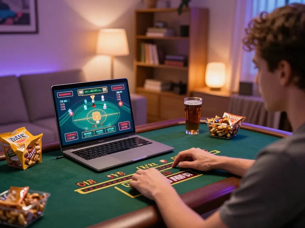Player enjoying live dealer action at RR88, emphasizing strategic online gambling.