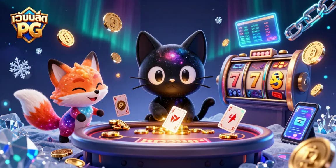 เล่นเกมสล็อต PG พร้อมดึงดูดชิปทองและการ์ดบนโต๊ะคาสิโนในโลกจักรวาล