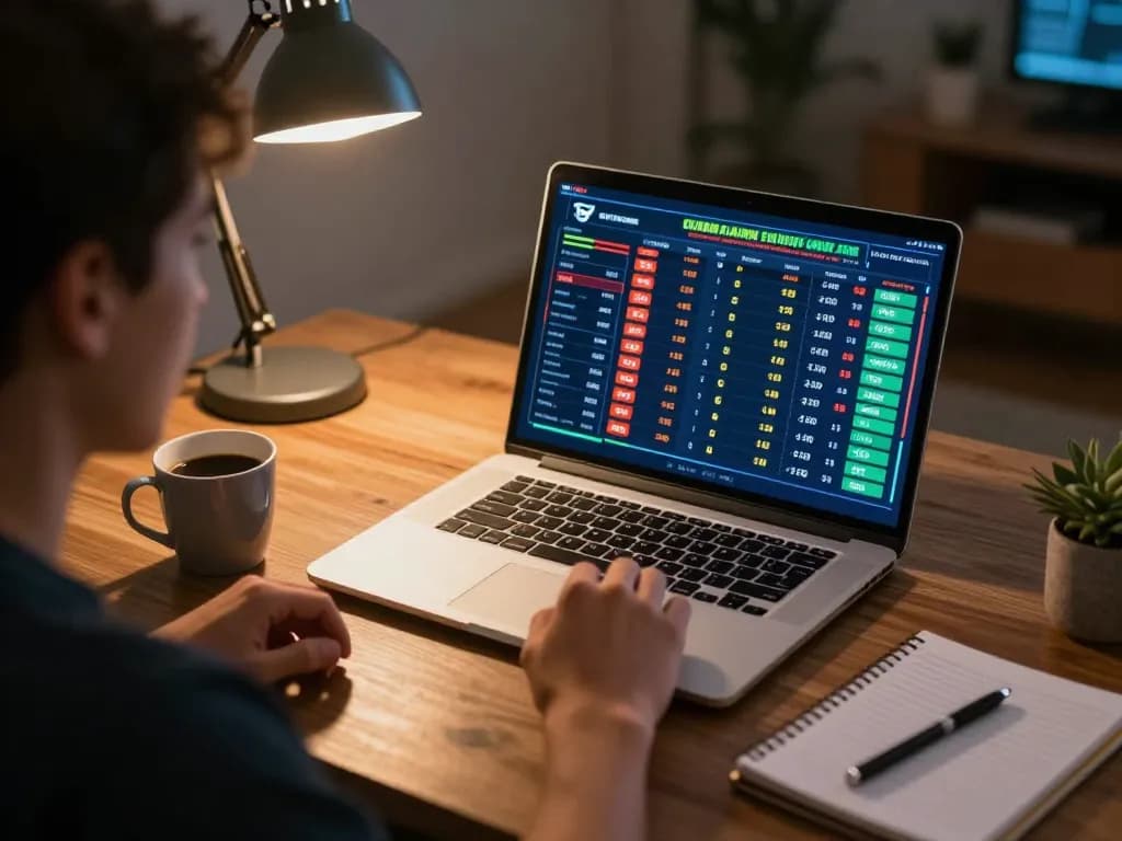 Engaging online sports betting scene on laptop showcasing superjp odds analysis and strategy.
