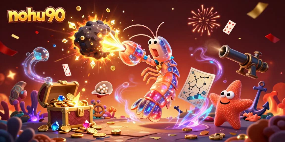 Experience excitement at nohu90 as the mantis shrimp triumphs, bursting asteroids into glittering treasures!