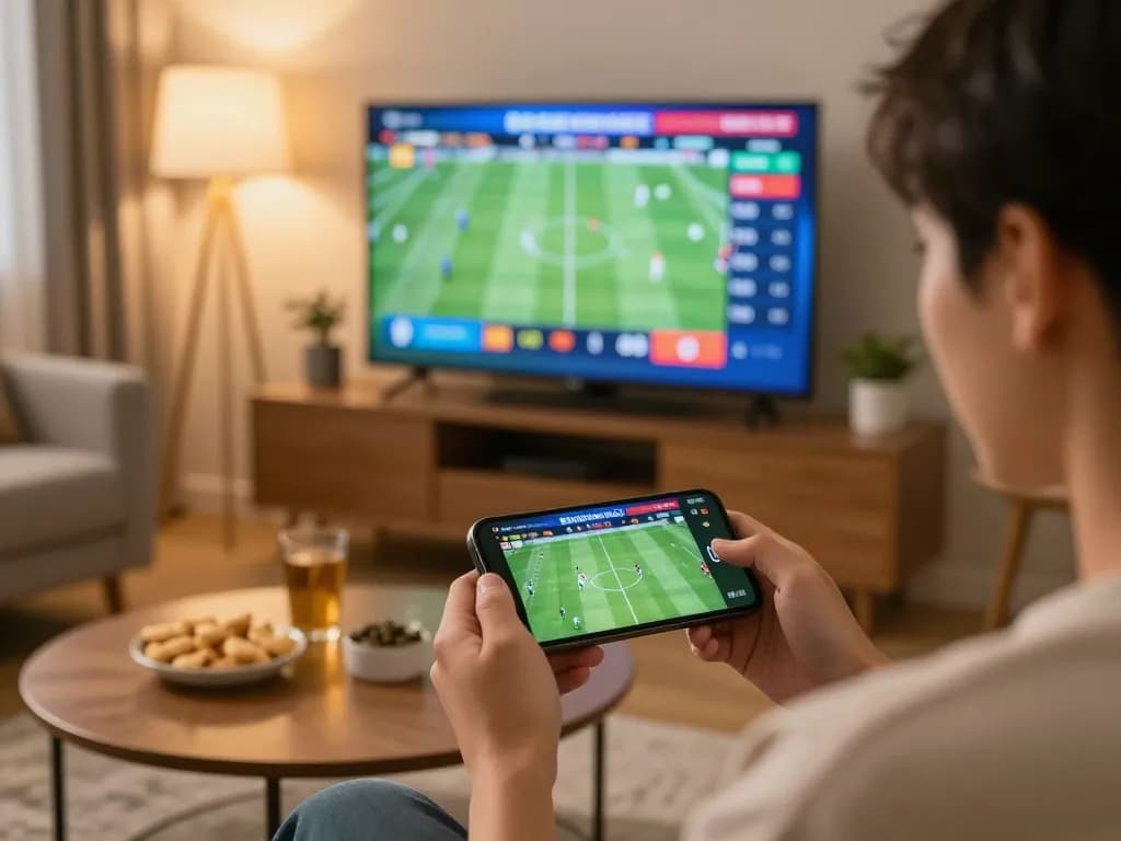 Bongdalu user engaged in live betting on smartphone, showcasing real-time sports scores and odds.