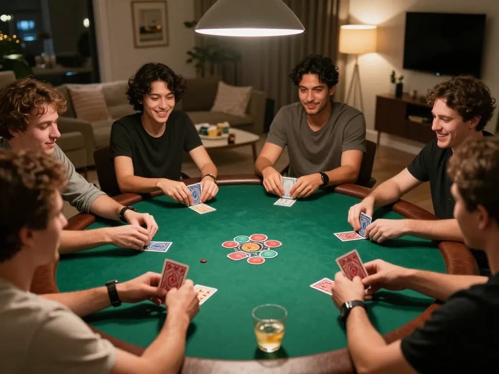 Players enjoying an exciting poker game at home, showcasing fun moments at 789 club.