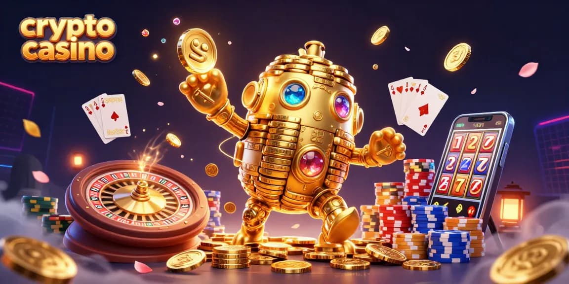 Gioca al crypto casino con il golem d'oro mentre vinci monete e gioielli in un'atmosfera avvolgente.