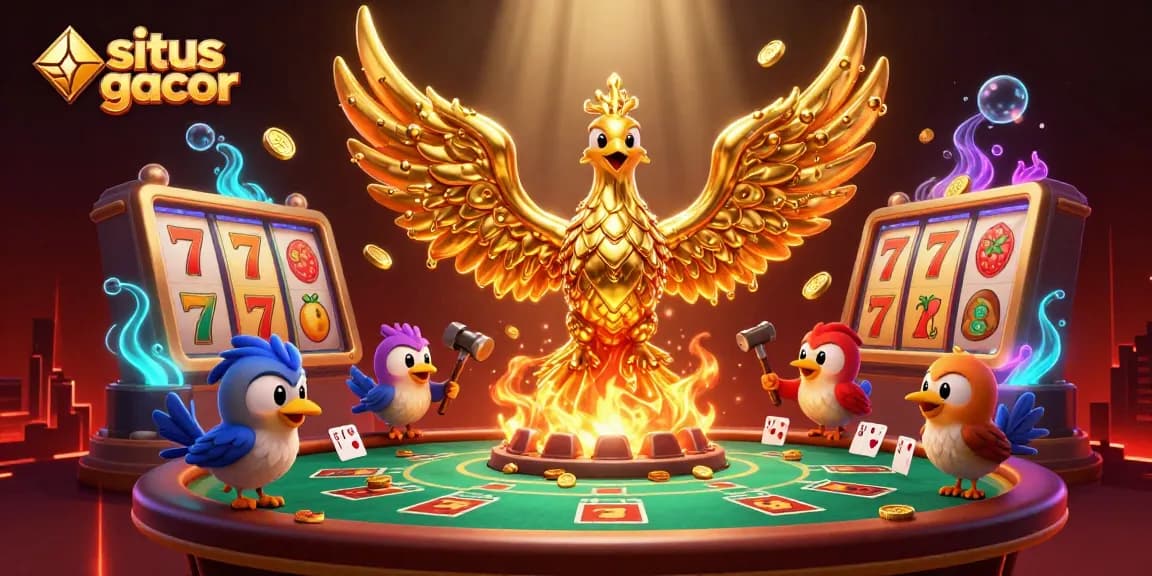Experience exhilarating wins at situs gacor with stunning slot reels and molten gold phoenix.