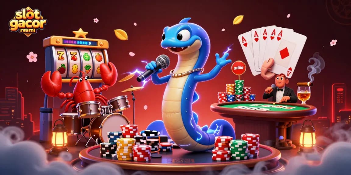 Experience slot gacor resmi with engaging characters at an underwater casino stage!