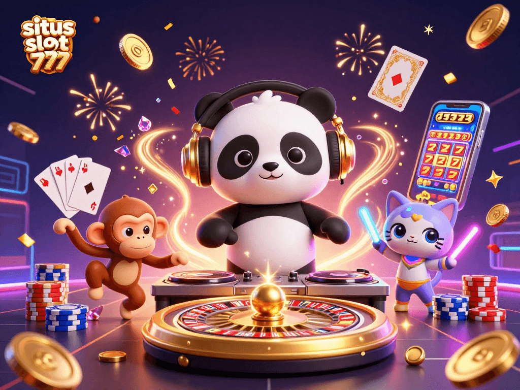 Experience thrilling slots action with situs slot gacor 777 featuring vibrant characters and dynamic casino elements.