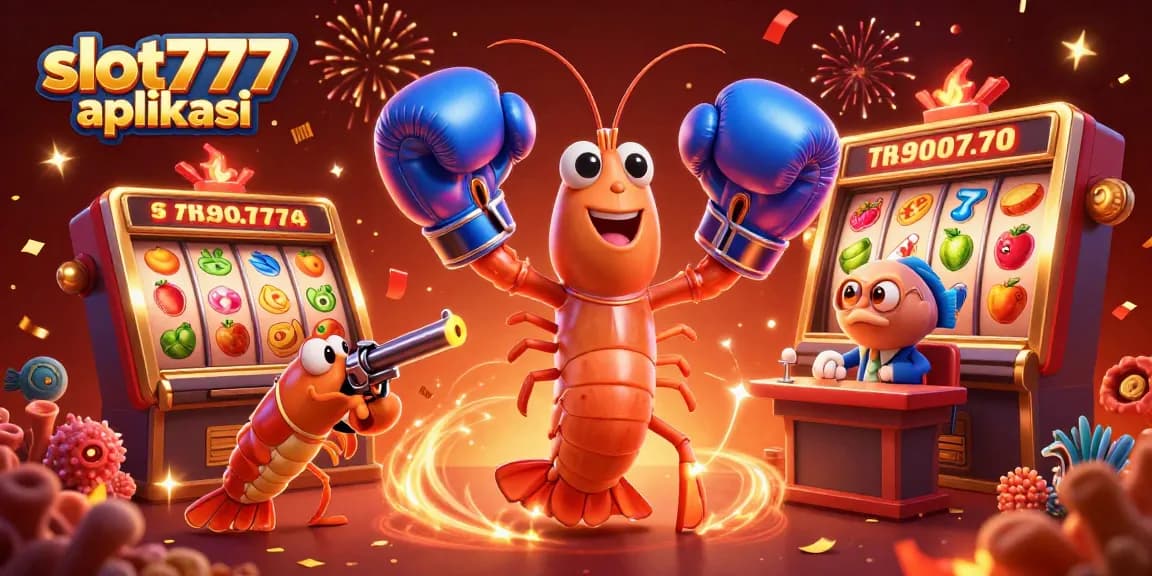 Engage with slot777 aplikasi and experience colorful slot machine excitement in a vibrant casino scene.