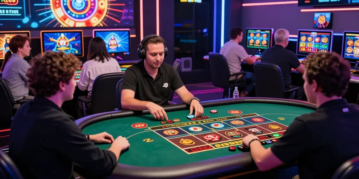 Exciting online gaming scene at MBM娛樂 featuring diverse players and live casino games.
