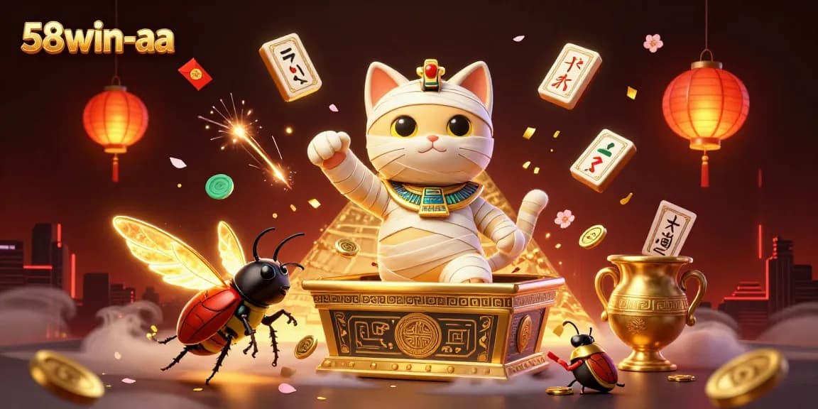 Engage with thrilling gaming adventures at 58win-aa, featuring vibrant characters and dynamic casino elements.