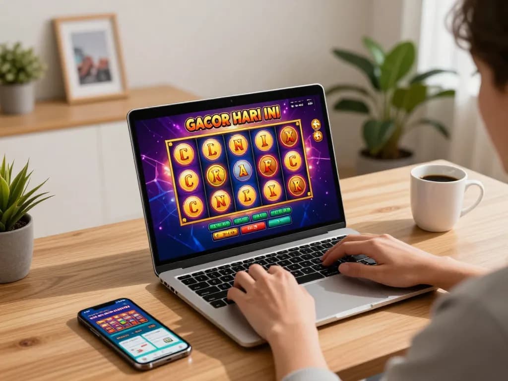 Experience the thrill of slot gacor hari ini with an engaging online gaming setup at home.