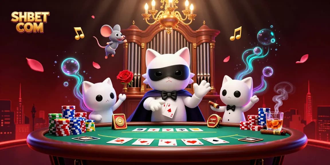 Experience thrilling gameplay with SHBET COM at this vibrant casino scene featuring poker elements.