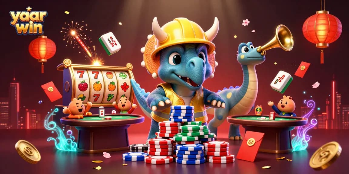 Play exciting games at yaar win with thrilling poker and slot elements in a vibrant celebration.