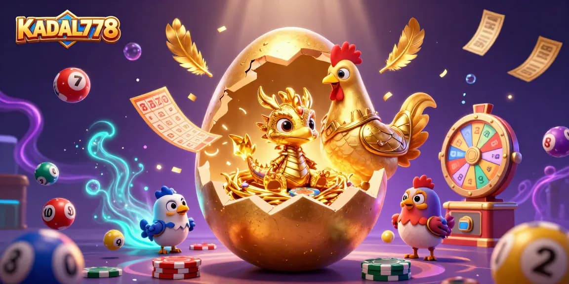 KADAL778 reveals a golden dragon amidst a rich casino scene filled with exciting gaming elements.