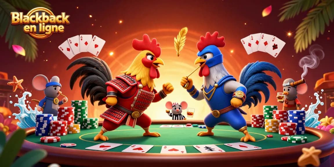 Jouez au blackjack en ligne avec des éléments de jeu animés et une animation colorée pour une expérience immersive.