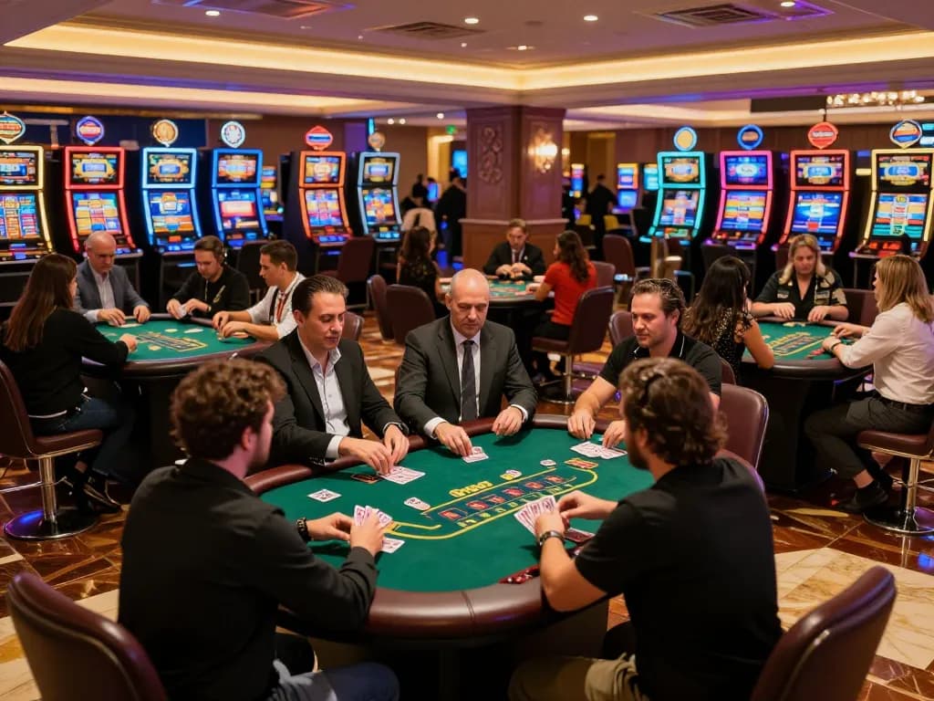 Players enjoying dynamic card games at Onbet casino, capturing the excitement of action.