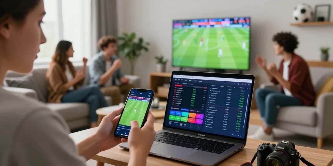 Engaging soccer betting scene with keobongdahomnay, showcasing live odds analysis.