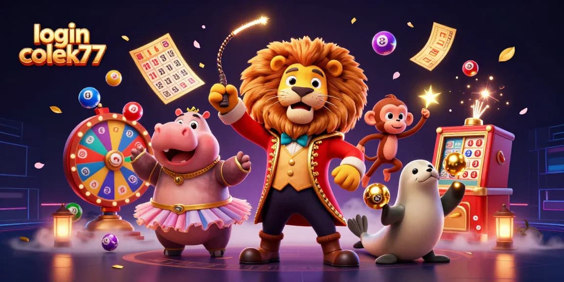 Engage in thrilling gaming experiences with login colek77 showcasing vibrant characters and dynamic lottery elements.