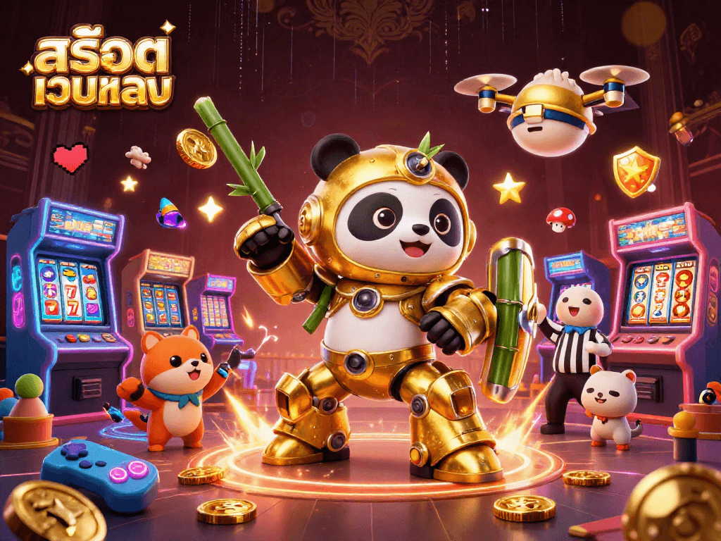 Experience the thrill of สล็อตเว็บตรง with an energetic scene showcasing action-packed gaming elements!
