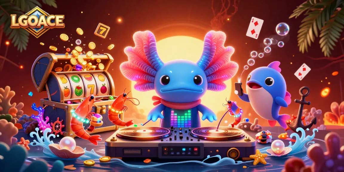 Experience the thrill of winning with LGOACE featuring dynamic slot gameplay amid lively 3D characters.