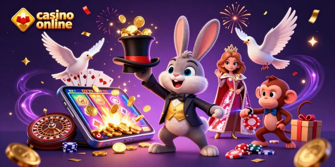 Începe jocuri captivante la casino online cu personaje de poveste și simboluri de noroc.