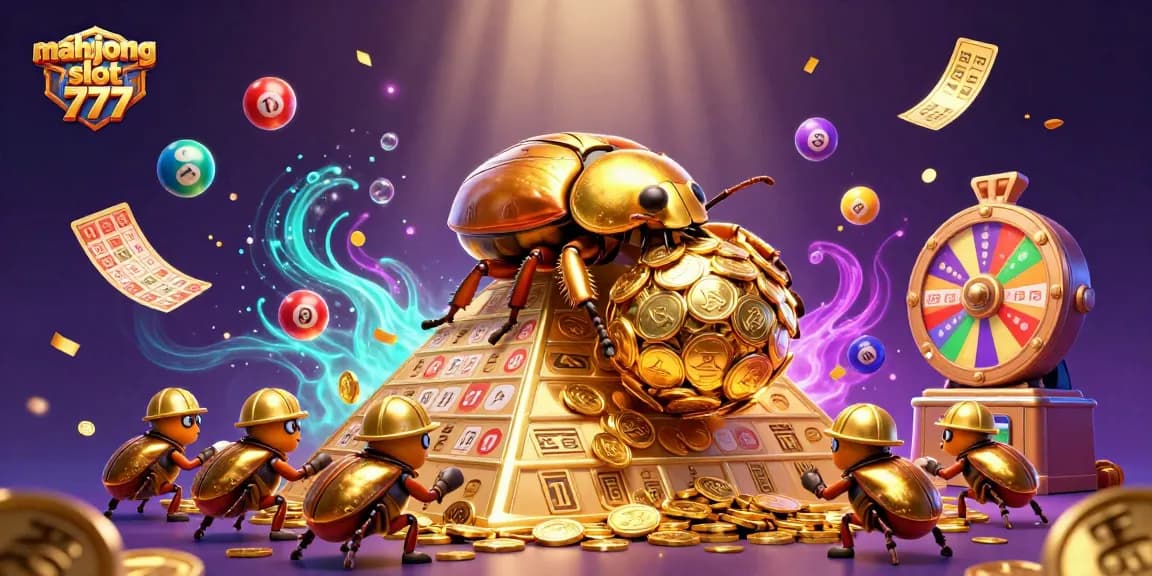 Experience Mahjong Slot 777 with vibrant casino elements and golden coins