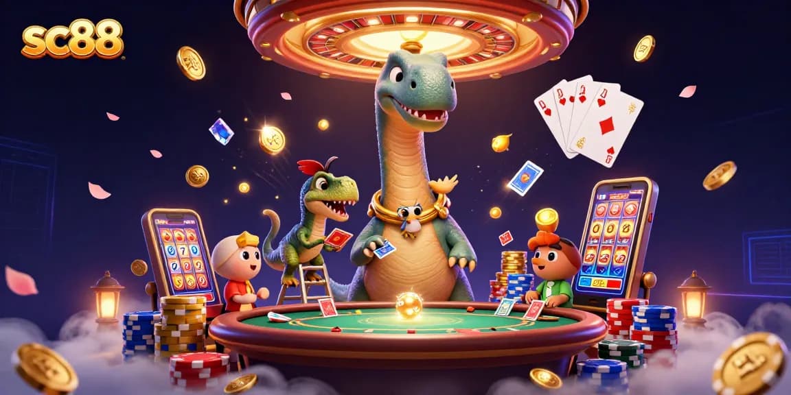 Experience thrilling action at sc88 with vibrant characters and dynamic casino elements.
