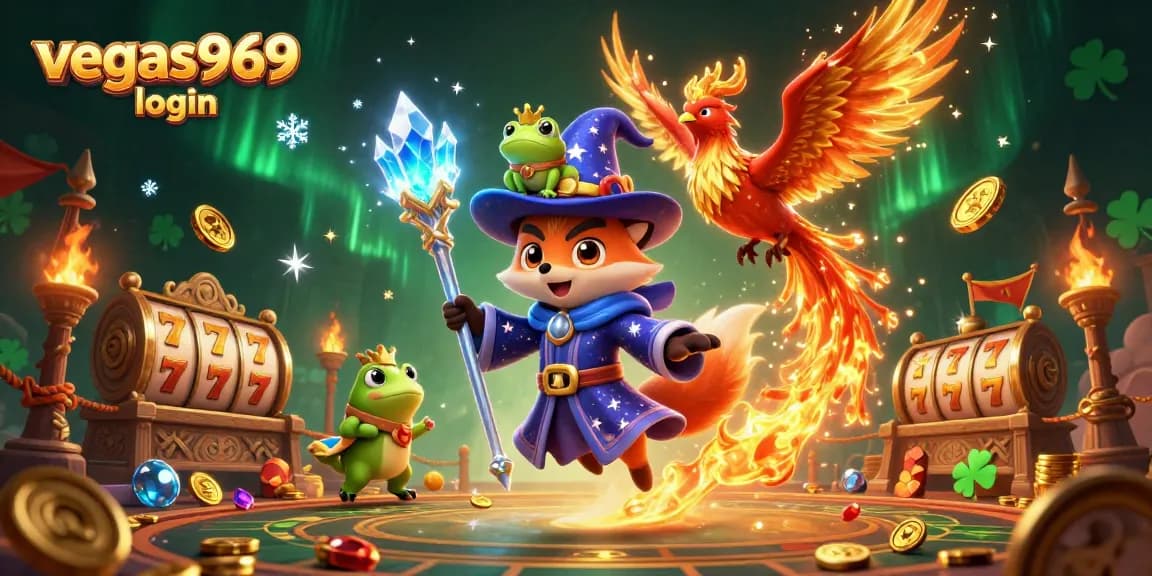 Experience thrilling action at vegas969 login with a vibrant 3D casino illustration filled with dynamic gaming elements.