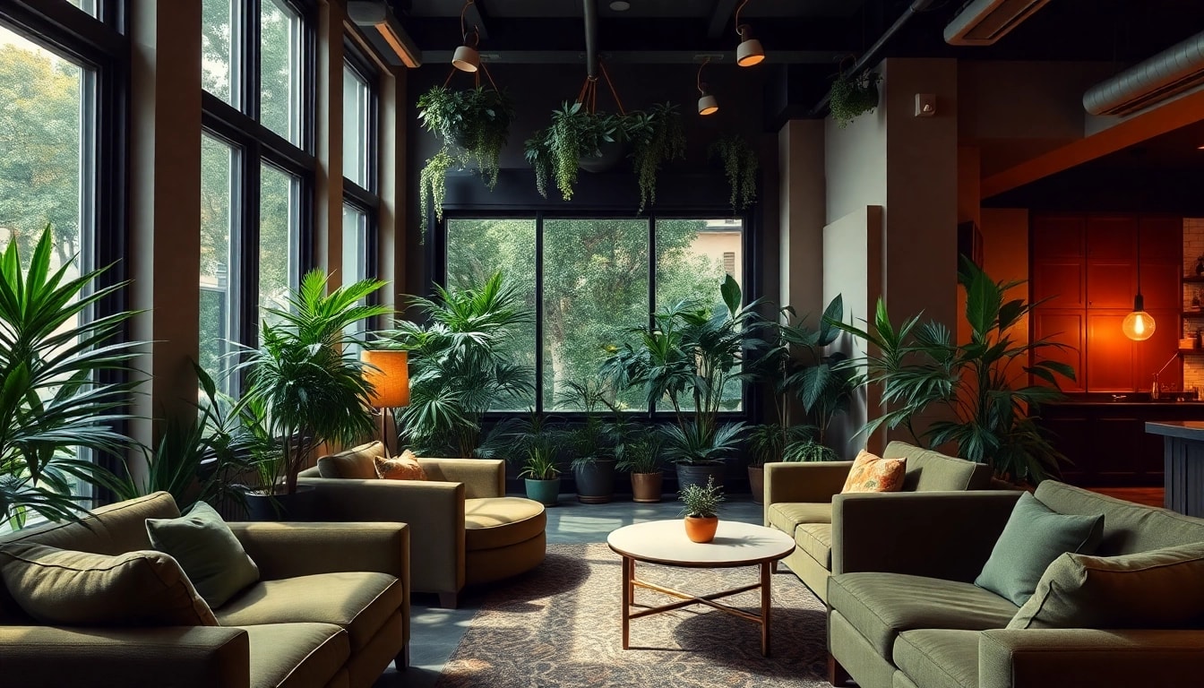 Experience the welcoming ambiance of the Green Guyz Cannabis Club Madrid lounge and its vibrant atmosphere.
