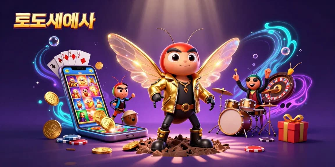Experience thrilling gameplay at 토토사이트 with a vibrant scene of a rock star and unique game elements.