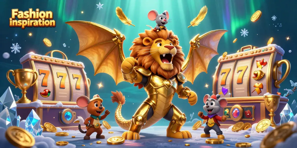 Experience the thrill of Fashion inspiration with a powerful chimera and engaging slot game elements in this vibrant 3D illustration.
