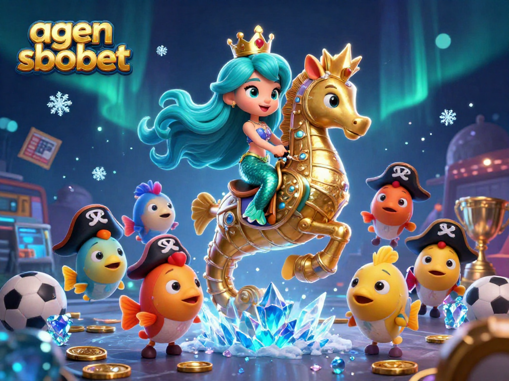 Engage in exciting sports betting adventures with agen sbobet featured in a vibrant casino-themed scene.