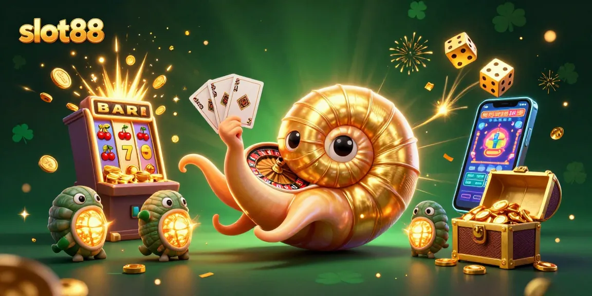 Menangkan jackpot besar di slot88 dengan 3D nautilus dan simbol keberuntungan.