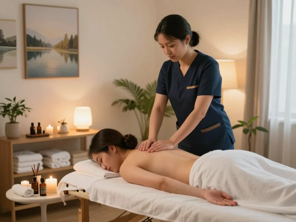 Experience 출장안마 in a peaceful home setting with a professional therapist providing relaxing massage therapy.