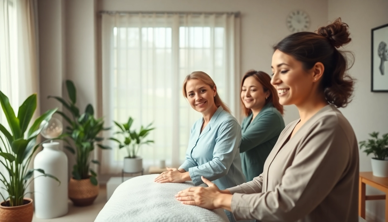 Engaging wellness session at newsmilelife with a practitioner and client in a tranquil setting.