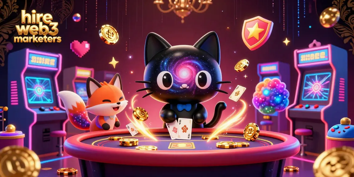 Experience the thrill of gaming while you hire web3 marketers in a cosmic casino setting!