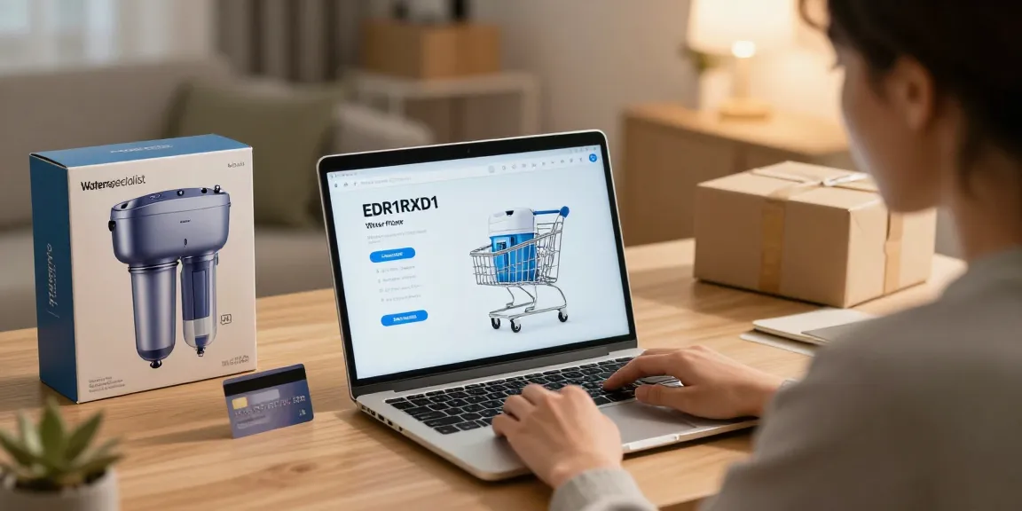 Waterspecialist EDR1RXD1 Water Filter in an online shopping context, showcasing premium quality and deals.