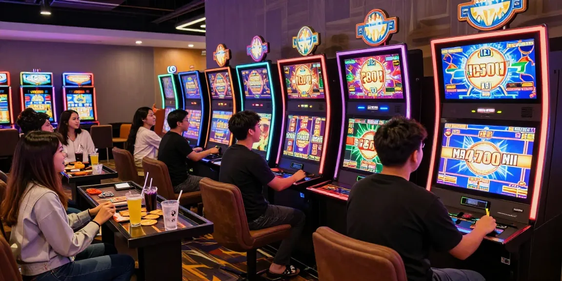 Thrilling gaming atmosphere with players enjoying Slot Gacor Malam Ini in a vibrant casino.