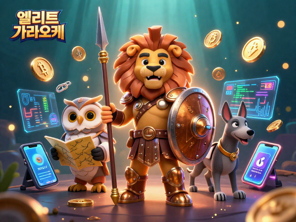 엘리트 가라오케에서 함께 즐길 수 있는 다채로운 프라이빗 룸 환경을 보여주는 일러스트입니다.