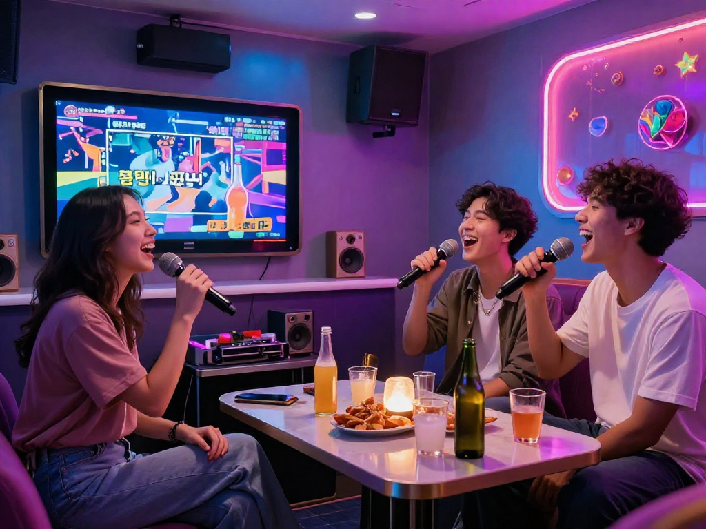 강남 유앤미에서 친구들과 함께 즐거운 시간을 보내는 모습
