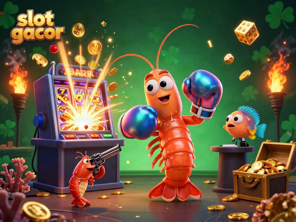 Pemain slot gacor meraih kemenangan besar dengan karakter unik di suasana kasino yang menakjubkan.
