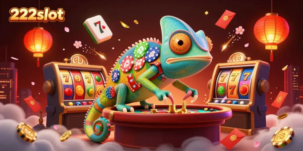 Permainan slot menarik di 222slot yang dikelilingi karakter unik dan elemen beruntung